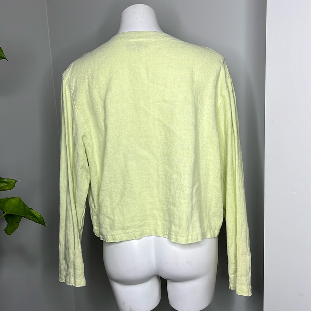Click Linen Crop Jacket Size Medium - image 2